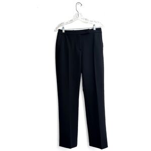 MaxMara Virgin Wool Trouser Black Classic Straight Leg - Size 6‎
